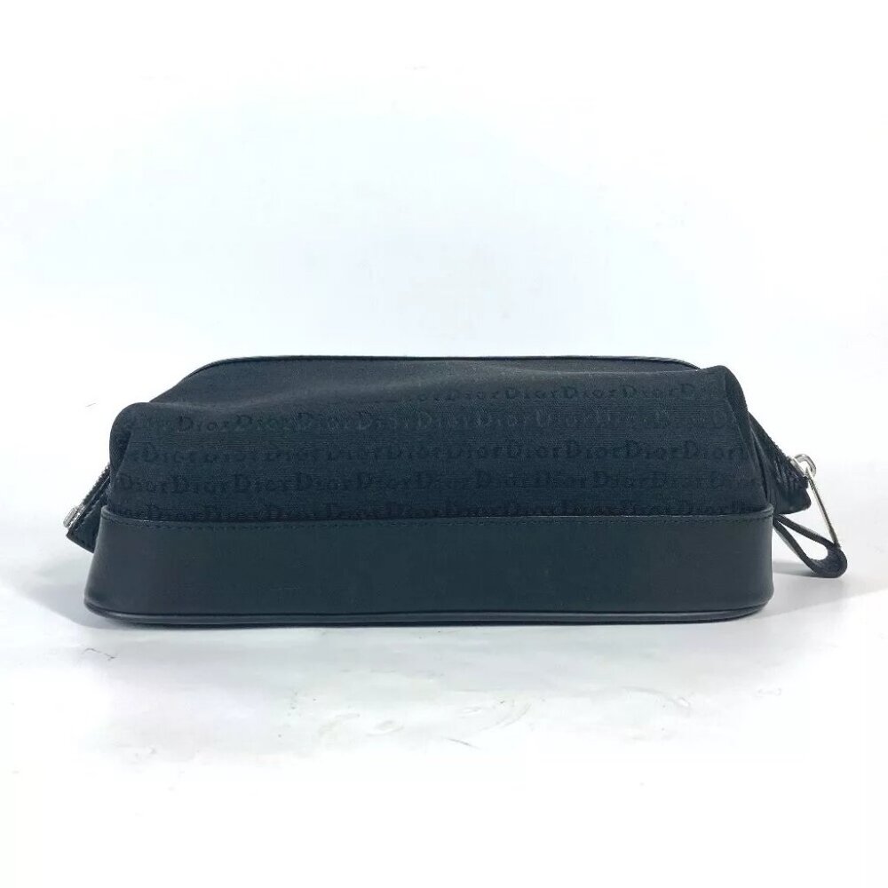 Dior logo Cluch Bag bag Pouch Canvas/Leather Black - Picture 10 of 11
